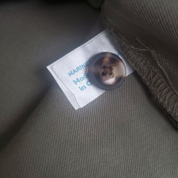 Marine Layer Renata dress Olive green sz medium button closure short sleeve new - Picture 12 of 16